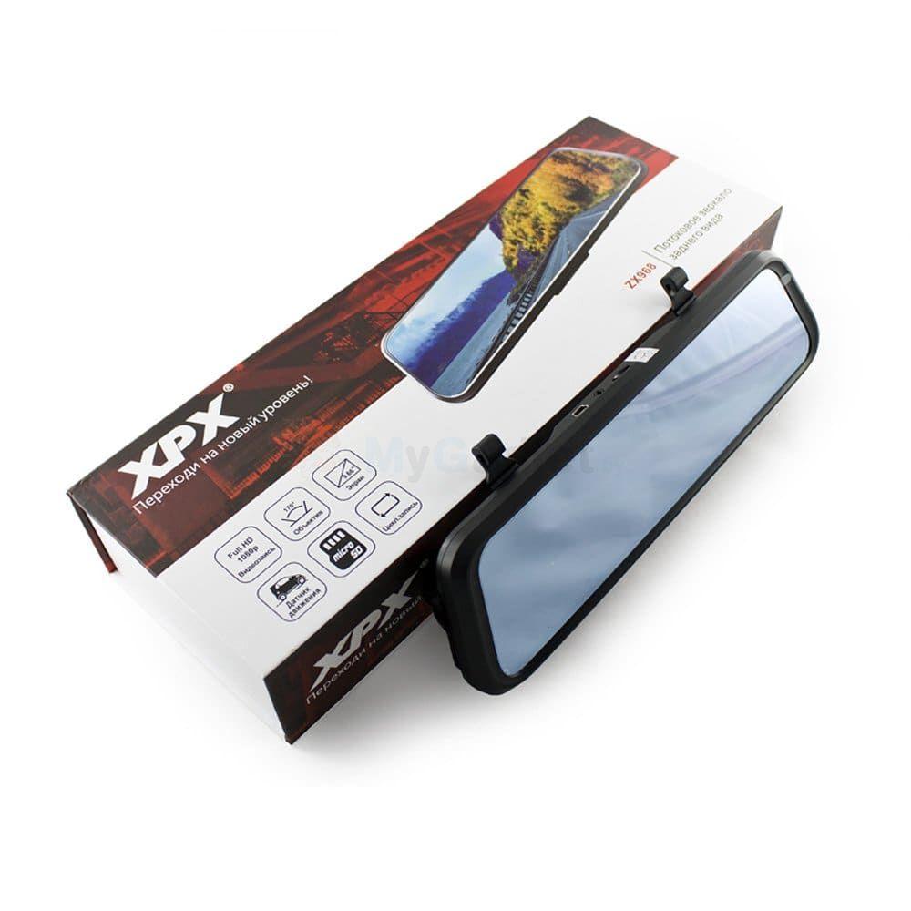 (Оригинал Корея) Зеркало - видеорегистратор XPX ZX968 (в  комплекте с  двумя камерами дорогазадний вид,