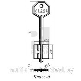 КЛАСС-5 (91x21.4x22мм) (4.9мм)