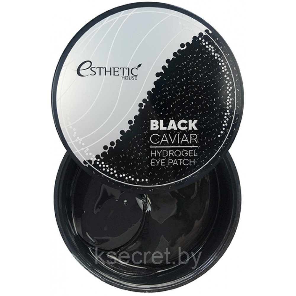 [ESTHETIC HOUSE] Гидрогелевые патчи для глаз ЧЕРНАЯ ИКРА Black Caviar Hydrogel Eye Patch, 60 шт - фото 1 - id-p144274612