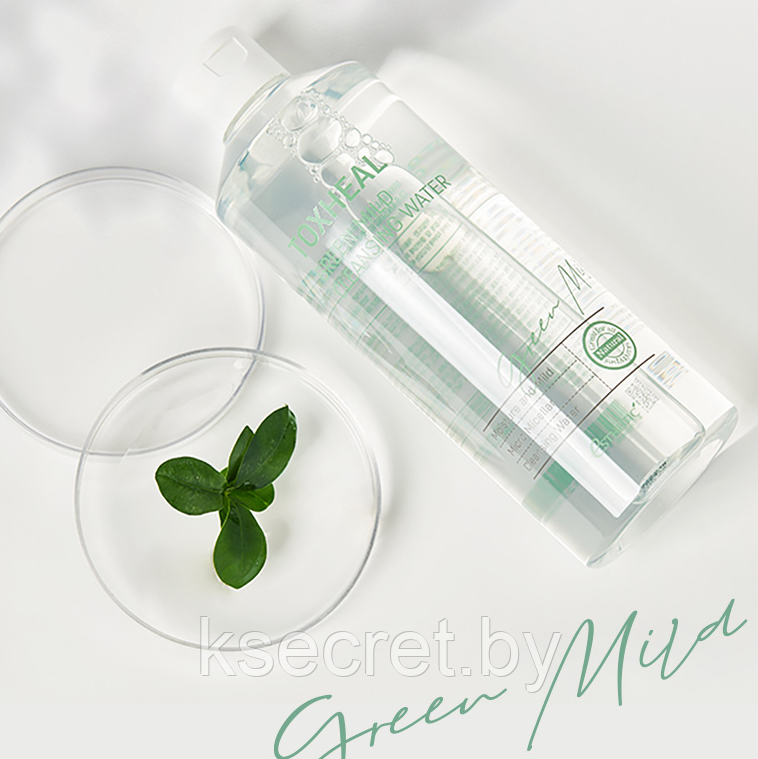 [ESTHETIC HOUSE] Жидкость для снятия макияжа TOXHEAL Green Mild Cleansing Water, 530 мл - фото 1 - id-p144274616