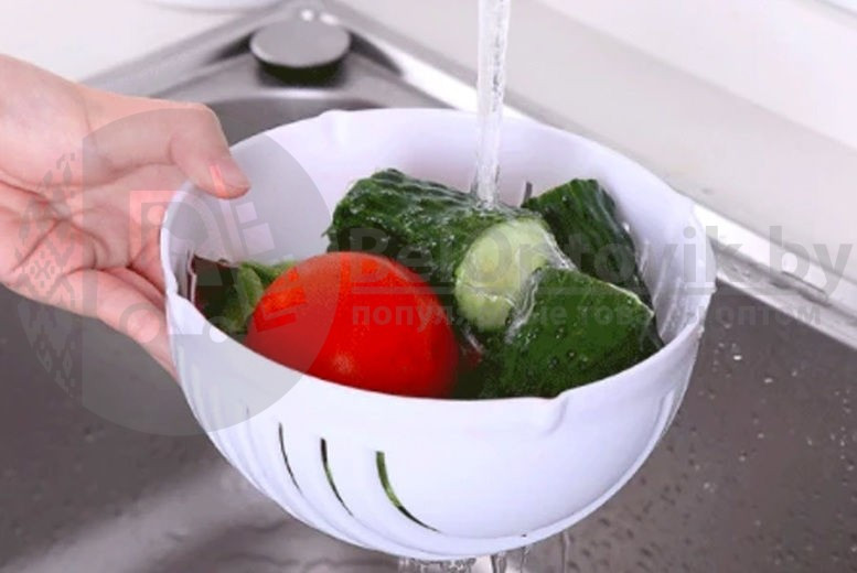 Салатница - овощерезка 2 в 1 Salad Cutter Bowl (чаша для нарезки овощей и салатов) - фото 6 - id-p109390269