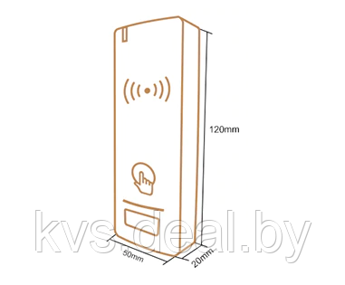 Считыватель беспроводной ZKTeco WRF100 MF, Mifare, 13.56MHz, Wiegand26, Wiegand34, IP65 - фото 2 - id-p40085111