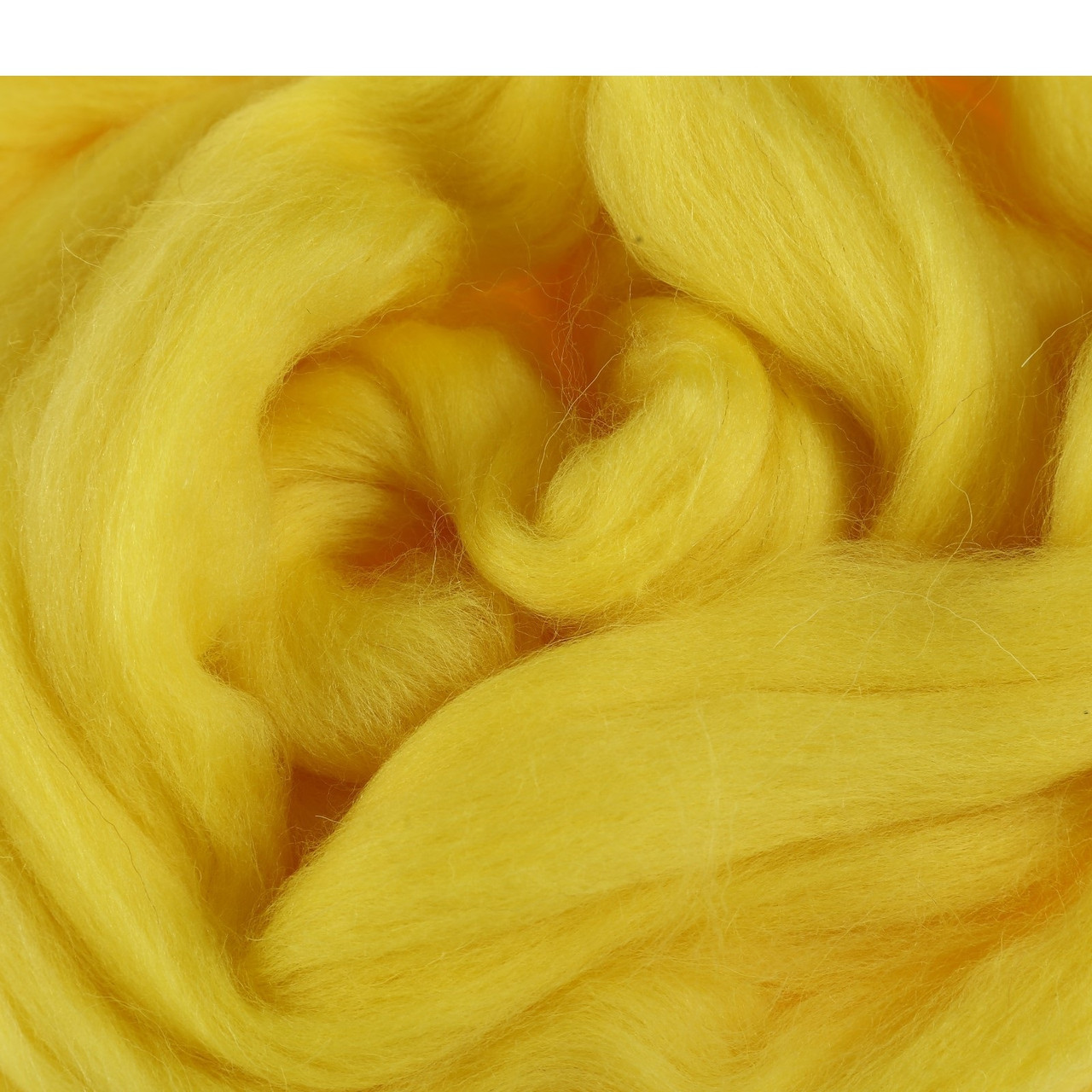 Шерсть для валяния 100% полутонкая шерсть 50 г (029, лимон яркий) - фото 1 - id-p144315483