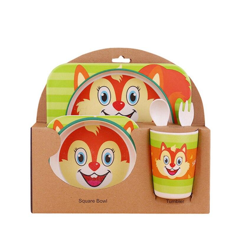 Детская посуда из бамбука из 5 предметов (набор) Bamboo Ware Kids Set.Пчелка. - фото 2 - id-p144324240