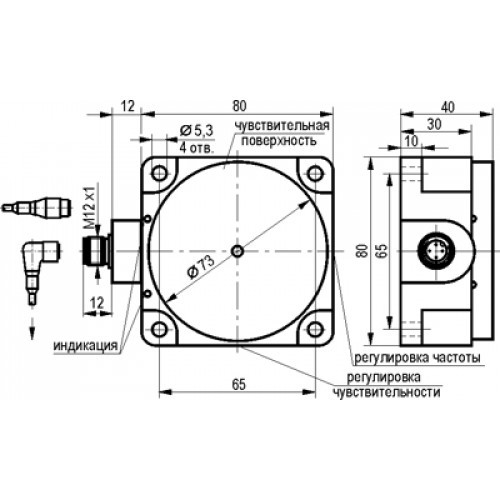 Индуктивный датчик IV2N IC7P5-43P-R50-LZS4 - фото 2 - id-p65914903