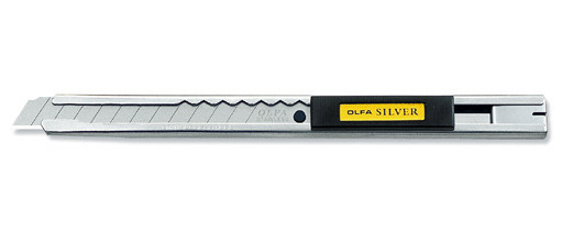 Нож OLFA с выдвижным лезвием и корпусом из нержавеющей стали 9 мм OLFA - фото 2 - id-p144337972