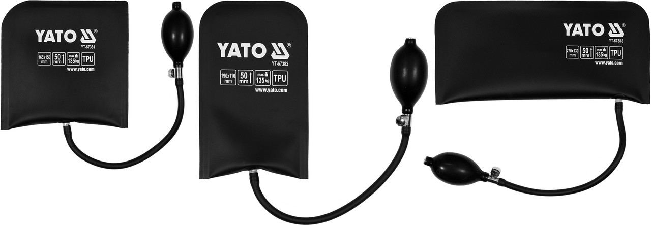 Подушки резиновые монтажные h50мм max 135кг. (набор 3шт.) "Yato" YT-67385