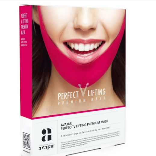 Многоразовая маска для лифтинга овала лица AVAJAR perfect V lifting premium mask Korea - фото 3 - id-p144338490