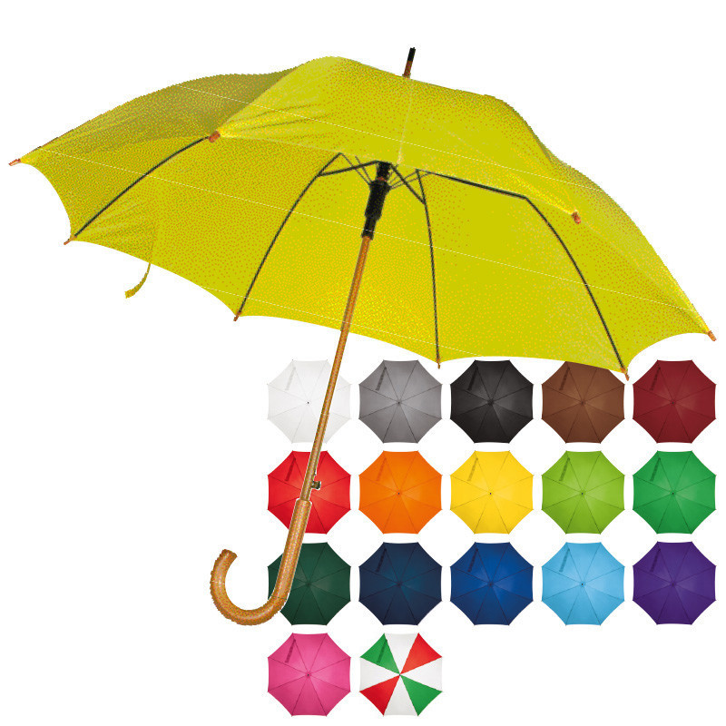 Оптом Зонт-трость с деревянной ручкой "Nancy", зонт для нанесения логотипа - фото 1 - id-p179737