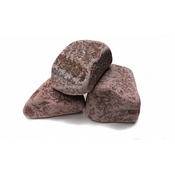 Камни для бани Малиновый кварцит обвалованный (20 кг)