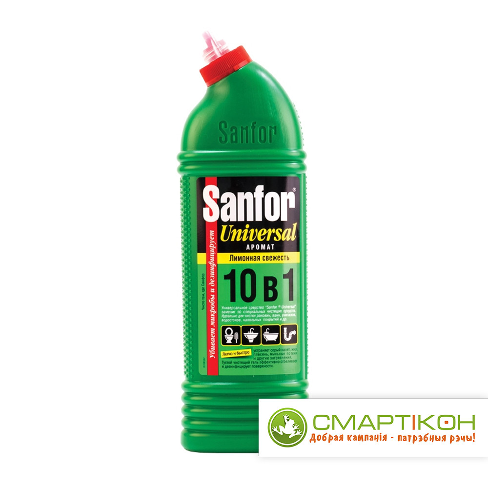 Чистящее средство для сантехники Sanfor Универсал Лимонная свежесть 1 л - фото 1 - id-p144341857