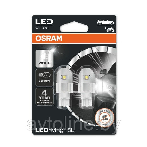 Лампа светодиодная W16W OSRAM LEDriving SL 6000K 921DWP-02B - фото 1 - id-p140110646