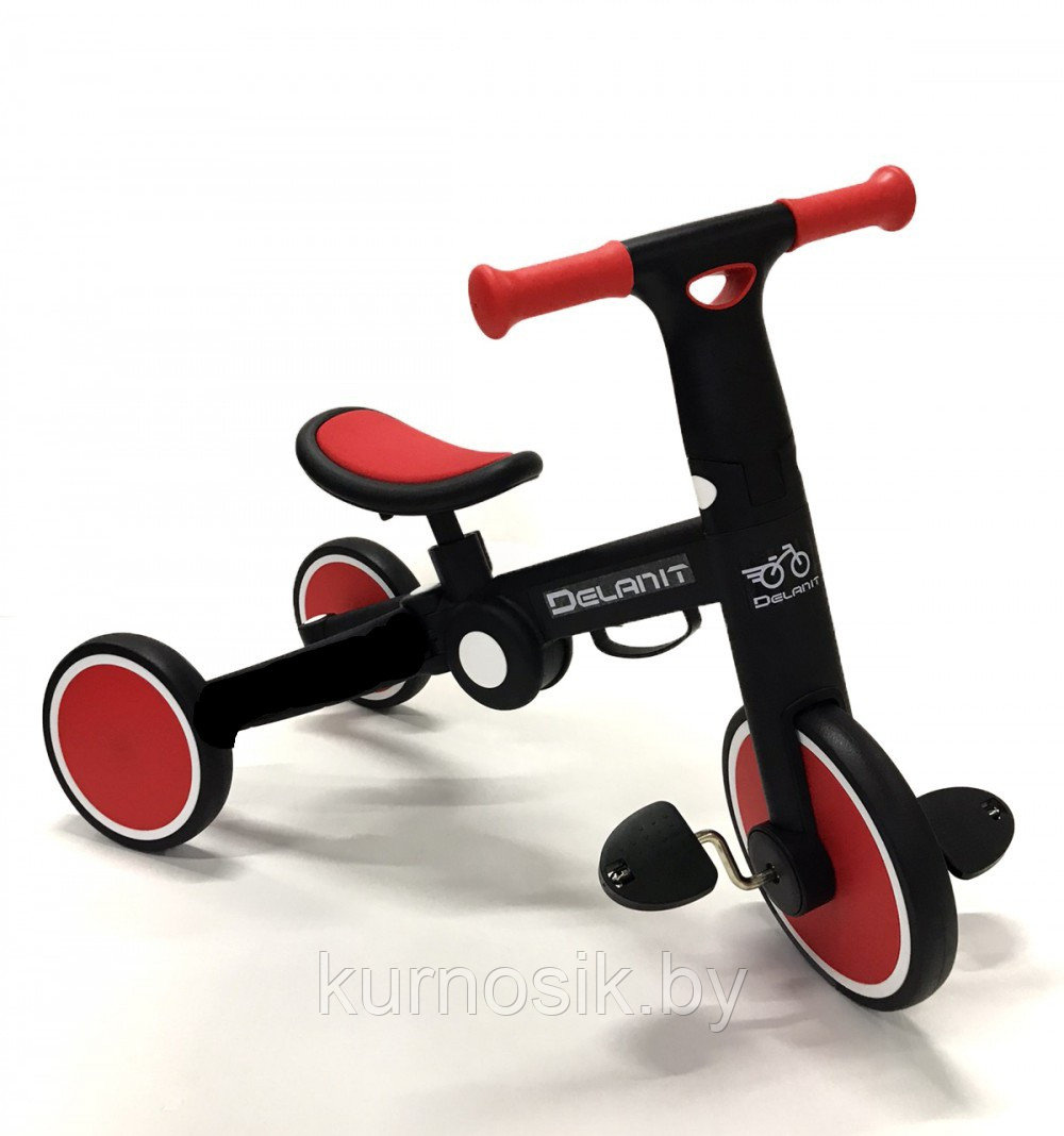 Велосипед-беговел детский 2 в 1 складной DELANIT T801 красный - фото 2 - id-p144348802