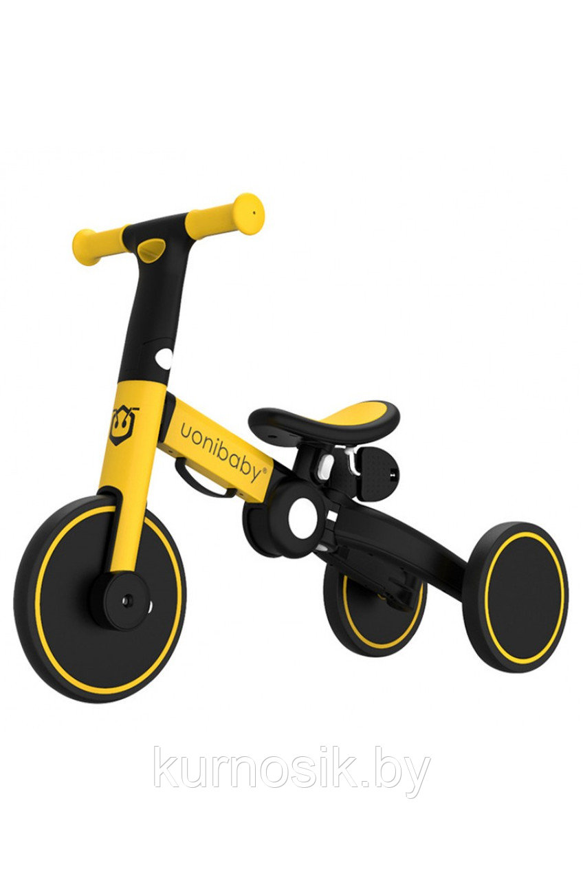 Велосипед-беговел детский 2 в 1 складной DELANIT T801 желтый - фото 5 - id-p144349315