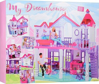 Двухэтажный кукольный домик "Дом мечты" с мебелью и аксессуарами, арт.6991 - фото 2 - id-p144356268