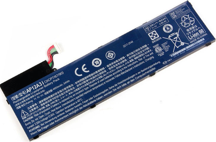 Оригинальный аккумулятор (батарея) для ноутбука Acer M3-581TG (AP12A3I) 11.1V 4850mAh