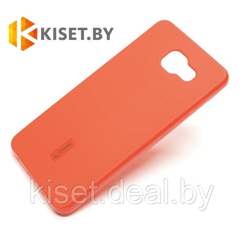 Силиконовый чехол Cherry с защитной пленкой для Samsung Galaxy S7 Plus, красный - фото 1 - id-p129853545