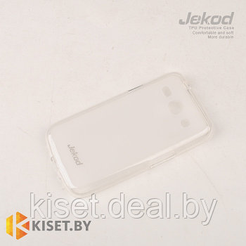 Силиконовый чехол Jettape/Jekod с защитной пленкой для Samsung Galaxy E7, белый