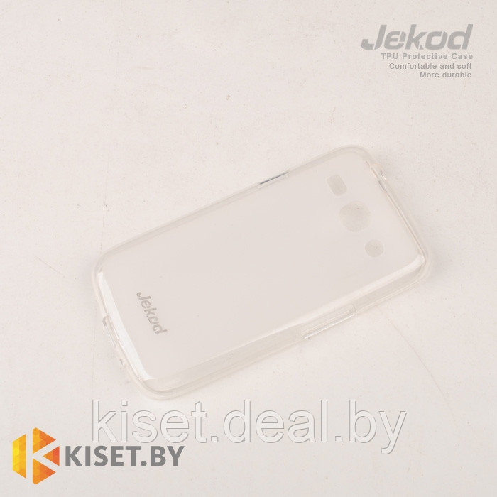 Силиконовый чехол Jettape/Jekod с защитной пленкой для Samsung Galaxy E7, белый - фото 1 - id-p129853741