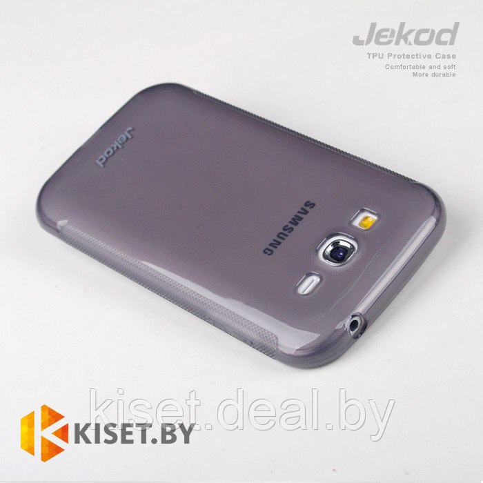 Силиконовый чехол Jettape/Jekod с защитной пленкой для Samsung Galaxy E7, черный - фото 1 - id-p129853742