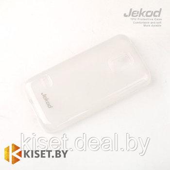 Силиконовый чехол Jettape/Jekod с защитной пленкой для Samsung Galaxy A7 (2015) A700, белый