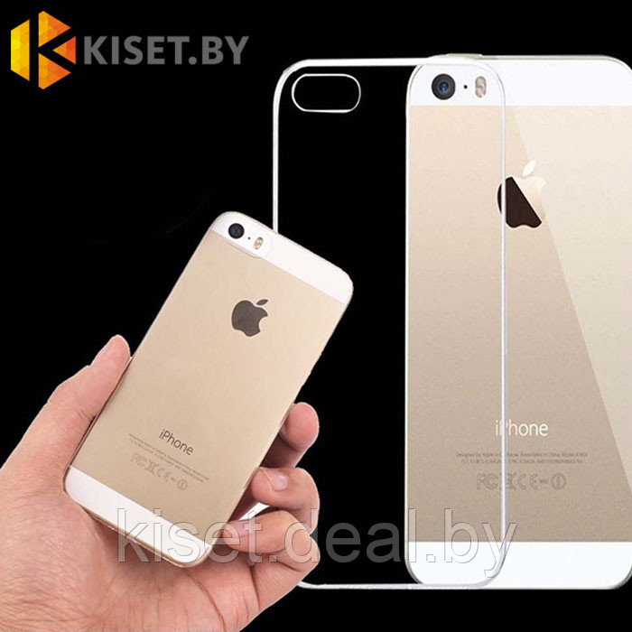 Силиконовый чехол KST UT для iPhone 5 / 5s / SE прозрачный - фото 2 - id-p129855374