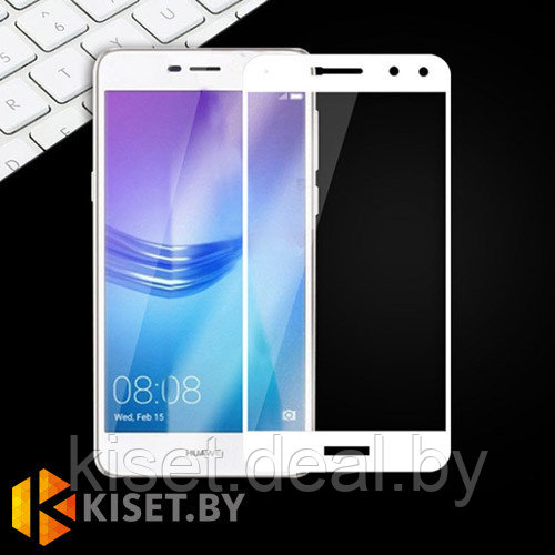 Защитное стекло KST FS для Huawei Y5 (2017), белое - фото 1 - id-p129854047