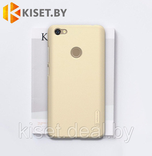 Пластиковый бампер Nillkin и защитная пленка для Xiaomi Redmi Note 5A, золотой - фото 1 - id-p129854226