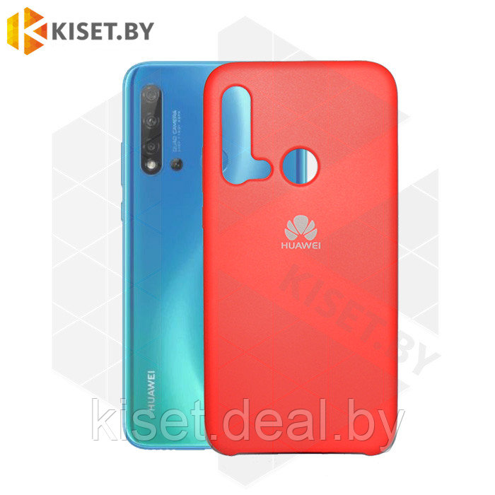 Soft-touch бампер KST Silicone Cover для Huawei P20 Lite (2019) / Nova 5i красный - фото 1 - id-p130117620