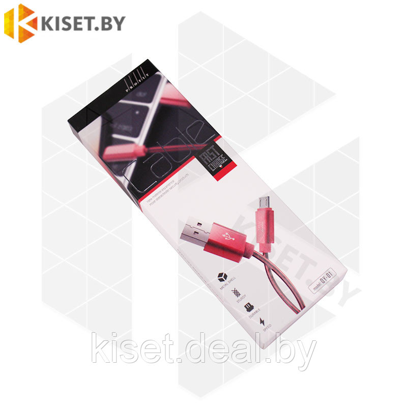 Кабель Profit QY-01 USB-microUSB 1m 2.4A красный - фото 2 - id-p140109887