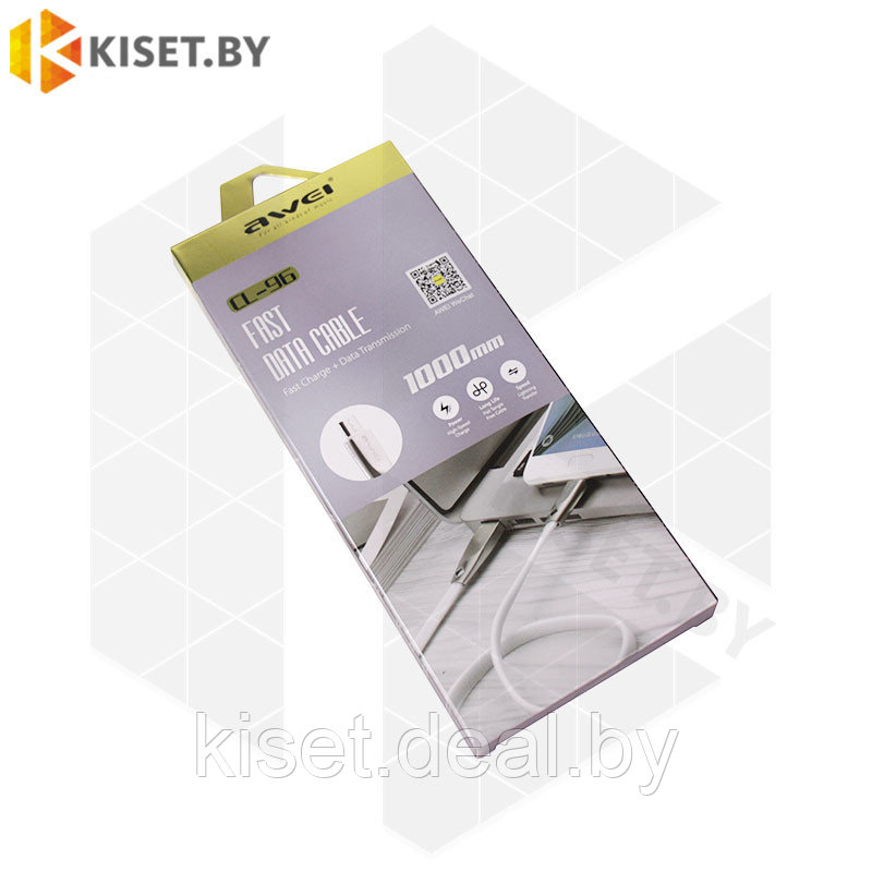 Кабель Awei CL-96 USB-microUSB 1m белый - фото 2 - id-p134735731