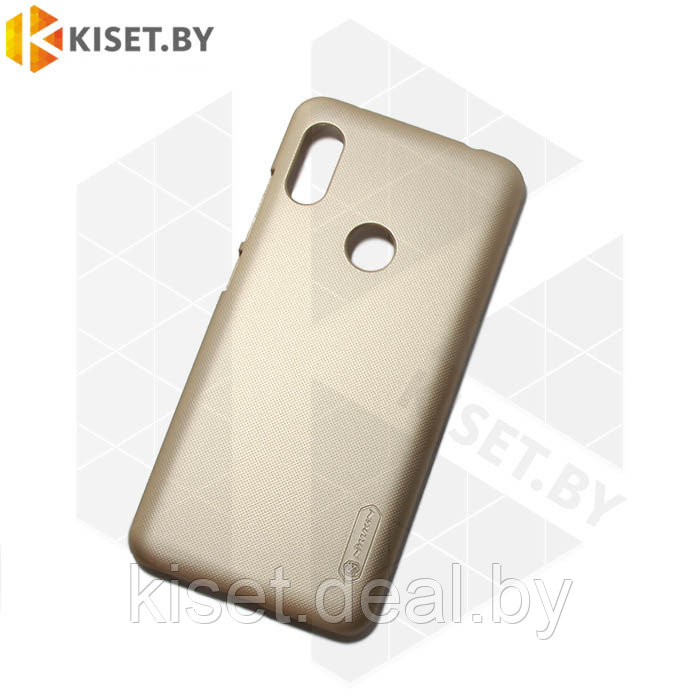 Пластиковый бампер Nillkin Super Frosted Shield для Xiaomi Redmi Note 6 Pro золотой - фото 1 - id-p129856224