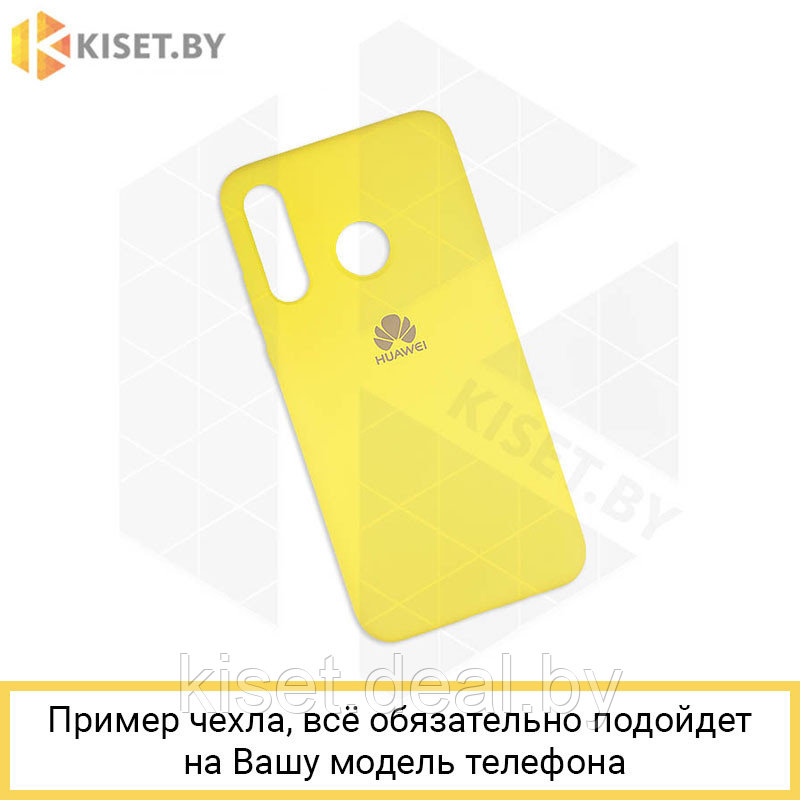 Soft-touch бампер Silicone Cover для Samsung Galaxy A20S / A207 желтый с закрытым низом - фото 2 - id-p130118932