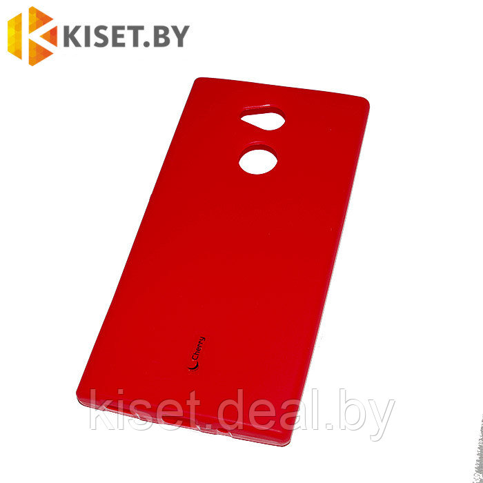 Силиконовый чехол Cherry с защитной пленкой для Sony Xperia XA2 Ultra красный - фото 1 - id-p129855055