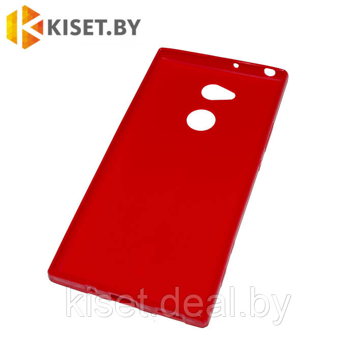 Силиконовый чехол Cherry с защитной пленкой для Sony Xperia XA2 Ultra красный - фото 2 - id-p129855055