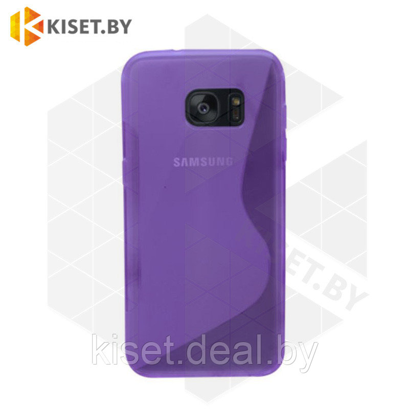 Силиконовый чехол для Samsung Galaxy Ace Style (G357FZ), фиолетовый с волной - фото 1 - id-p129857667