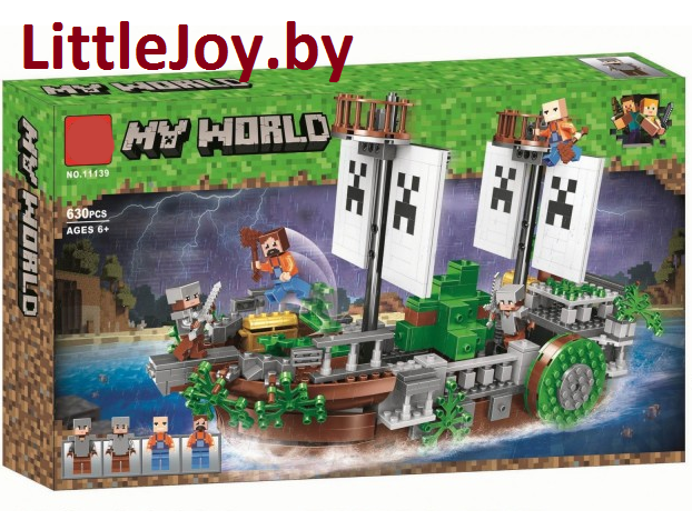 Конструктор Bela Minecraft "Битва на реке" 630 деталей, аналог Lego Minecraft арт. 11139