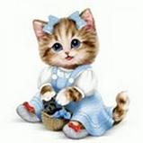 Алмазная мозаика «Котёнок в милом костюмчике», фото 3
