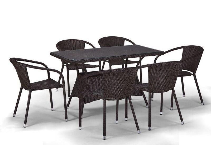 Комплект мебели T198D Y137C-W53 Brown 6Pcs - фото 1 - id-p144379306