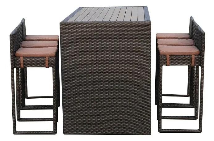 Барный комплект мебели T390AD Y390A-W63 Brown - фото 1 - id-p144379309