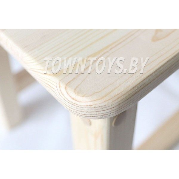 Детский деревянный стульчик арт. SDN27. Высота до сиденья 27 см. Цвет натуральное дерево. - фото 9 - id-p144042516