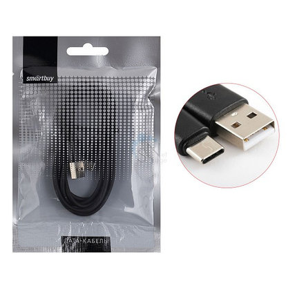 Дата-кабель Smartbuy USB 2.0 - USB TYPE-C /1,2 м, черный/, фото 2