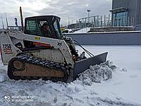 Выравнивание дороги(очистка от снега) мини-погрузчиком Bobcat T-250