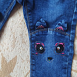 Детские джинсы для девочки Котик, рост 86, фото 3