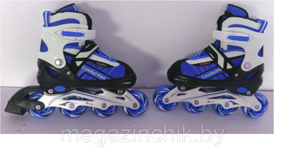 Роликовые коньки детские раздвижные Amigo Comfortflex размер M (34-37), цвет синий - фото 1 - id-p11678786