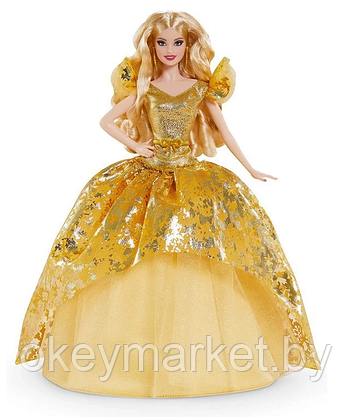 Коллекционная кукла Barbie Signature Праздничная Барби 2020 GHT54, фото 3