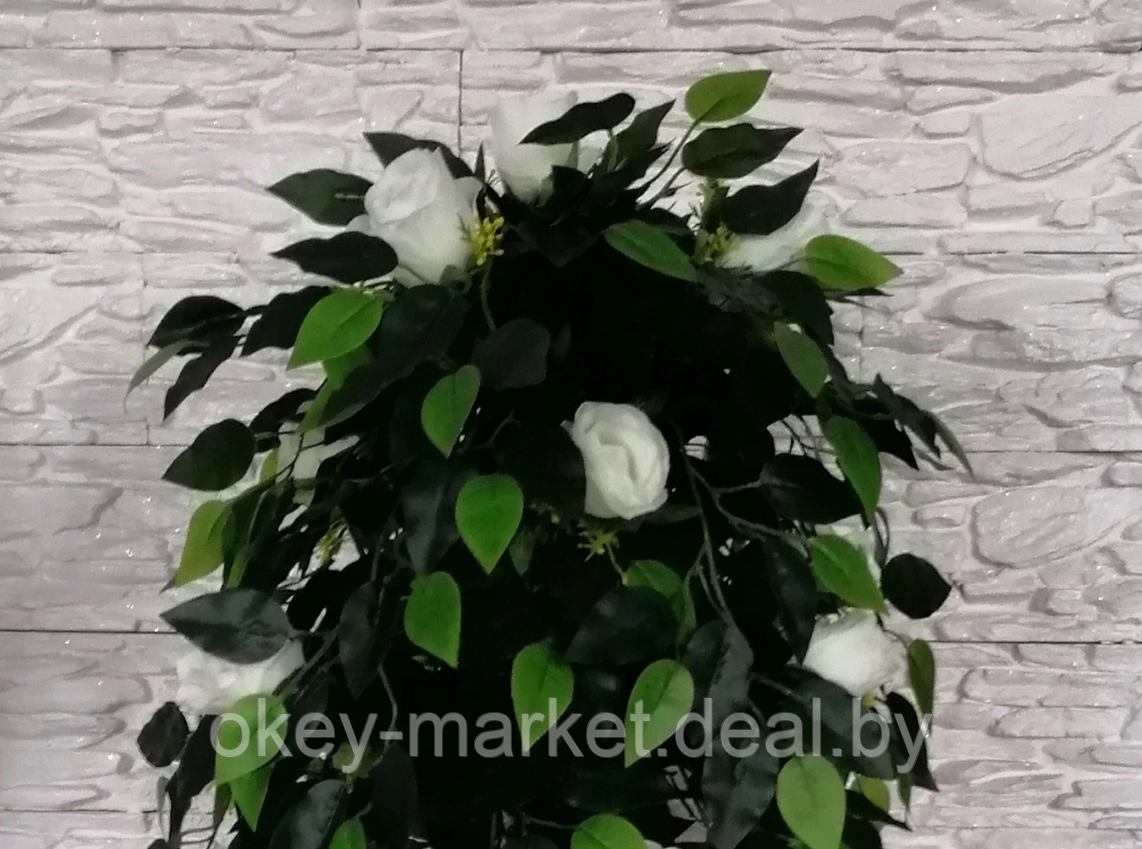 Дерево искусственное декоративное Роза белая 130см - фото 3 - id-p144487677
