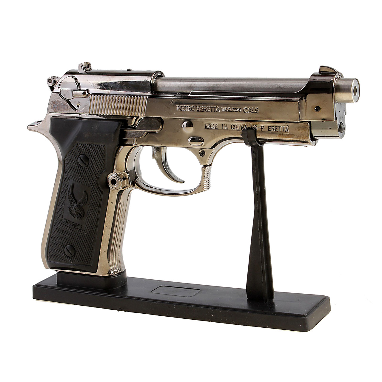 Зажигалка Пистолет Беретта серебро средний - фото 2 - id-p144491116