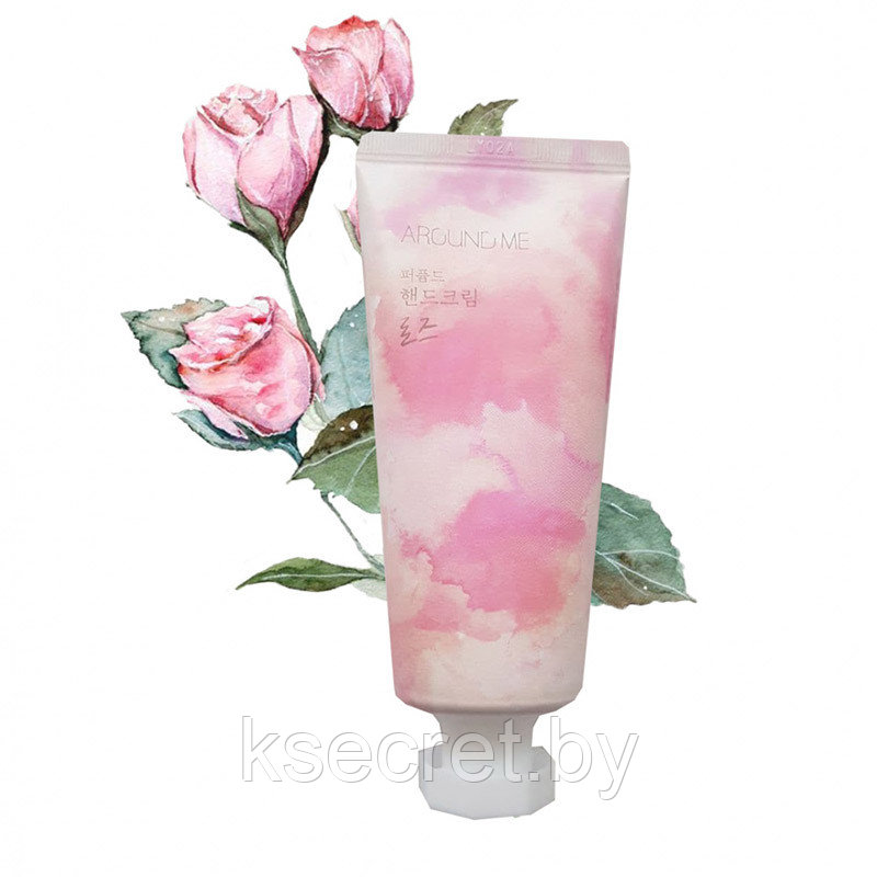 [Kwailnara]Крем для рук Around Me Perfumed Hand Cream Rose 60мл - фото 1 - id-p144491452