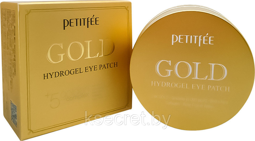 [PETITFEE] Гидрогелевые патчи для глаз ЗОЛОТО Gold Hydrogel Eye Patch, 60 шт - фото 1 - id-p144492811